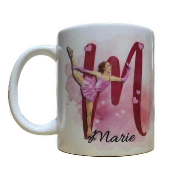 Tasse personalisiert Eiskunstlauf pink